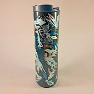 Starbucks Tumbler 16oz Holiday 2021 Stainless Tumbler (Blue & silver shimmering)